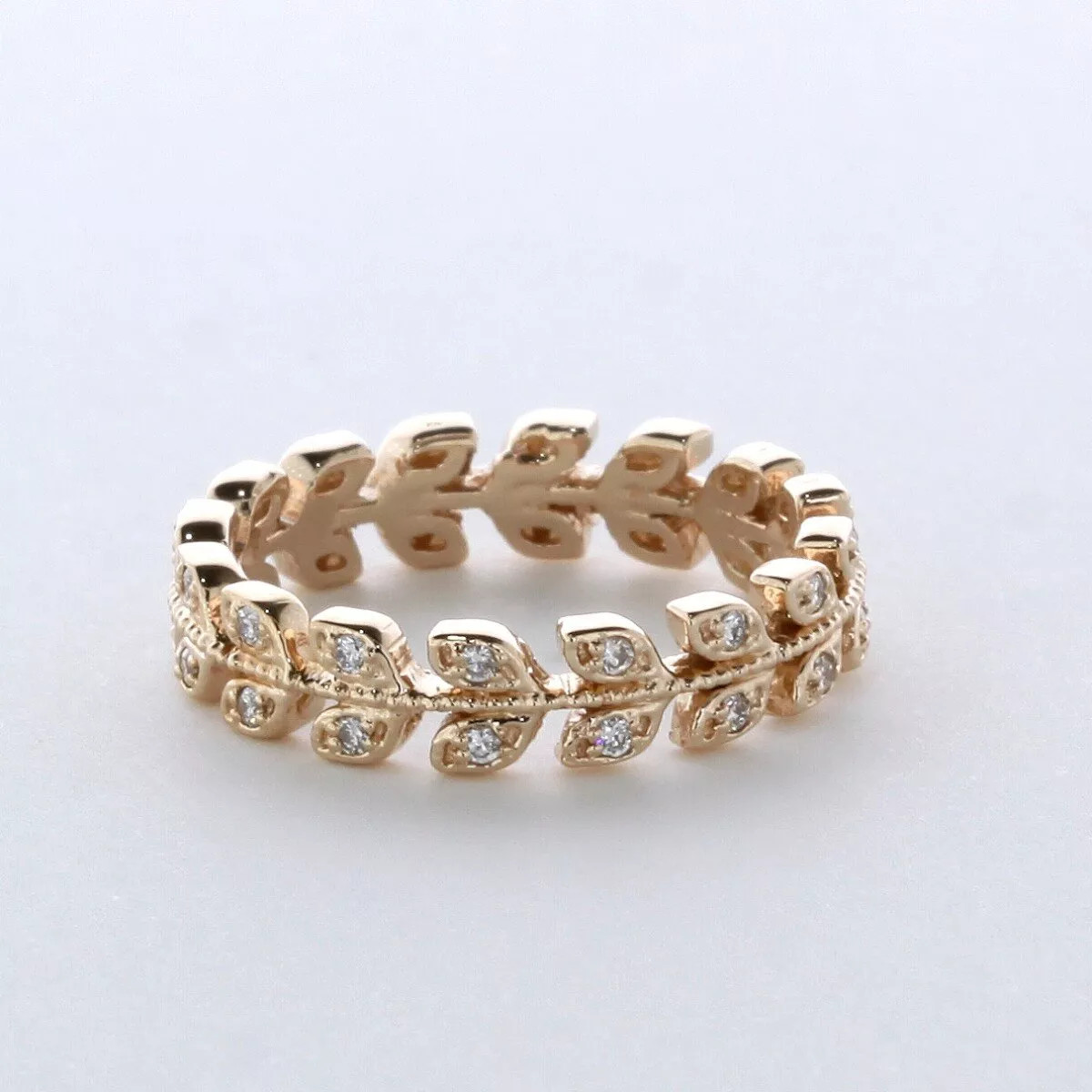 Eternity Wedding Ring 14K Gold Petite 0.25 Carat Round Lab-Grown Diamond D VVS1