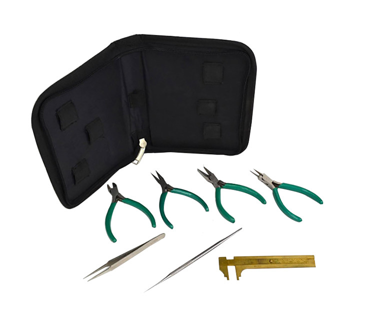 7 Piece Jewelry Beading Tool Kit Pliers Beading Needle Tweezers Beading Set