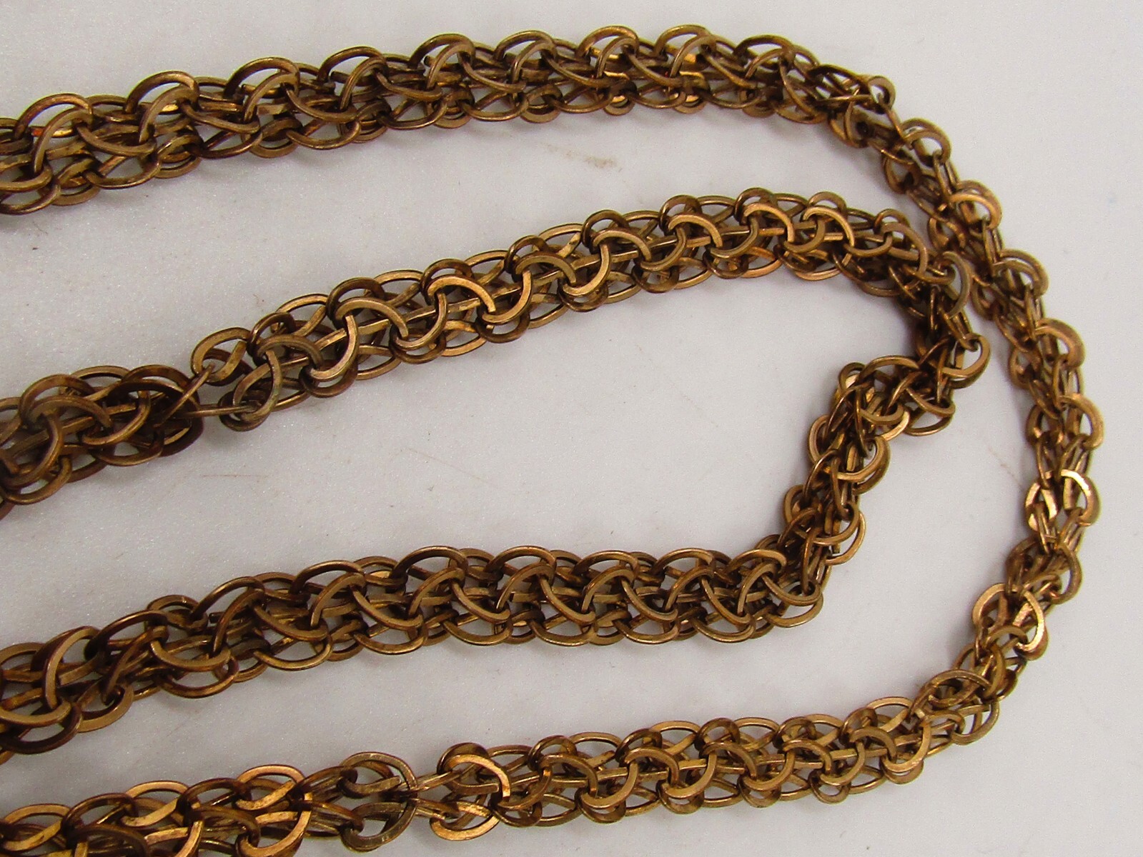 ANTIQUE VICTORIAN LADIES WATCH CHAIN WITH 1OK GOLD CAMEO SLIDE & G.F. CHAIN*