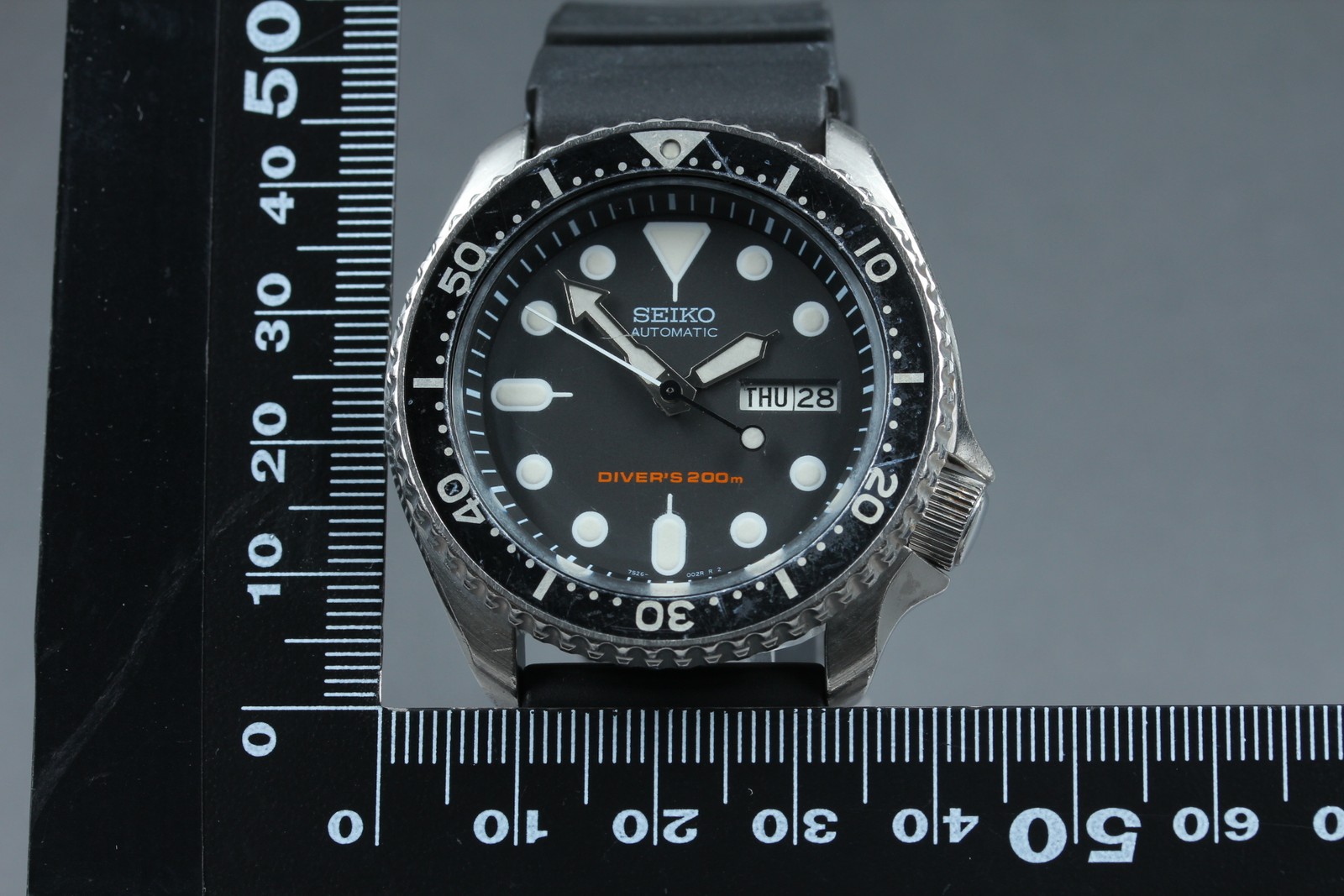 [Near MINT] Seiko 7S26-0020 SKX007 Black 200mm Divers AT Men’s Watch From JAPAN