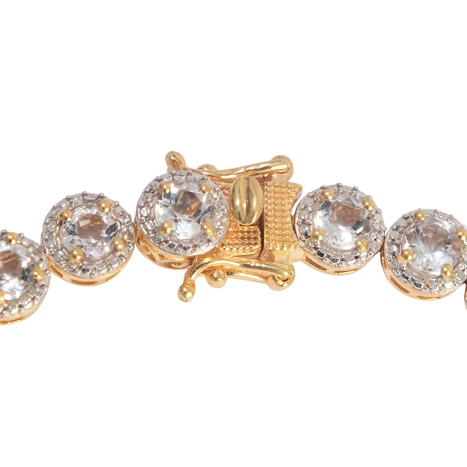 Yellow Gold Rhodium Plated 925 Sterling Silver Bracelet With Natural Petalite |