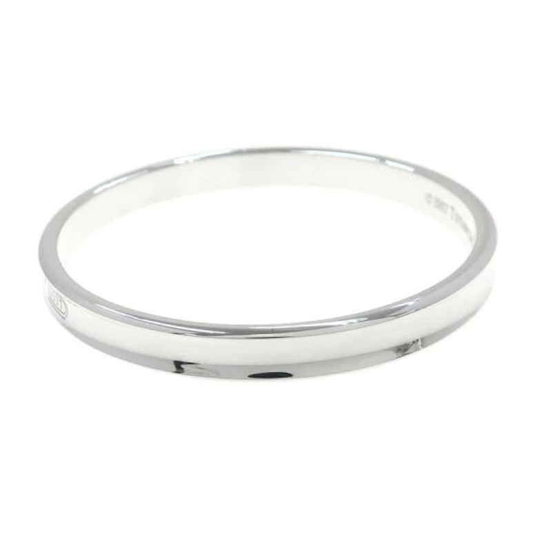 Tiffany & Co. 1837 Bangle Bracelet 7.3″ Silver 925 Auth #3372