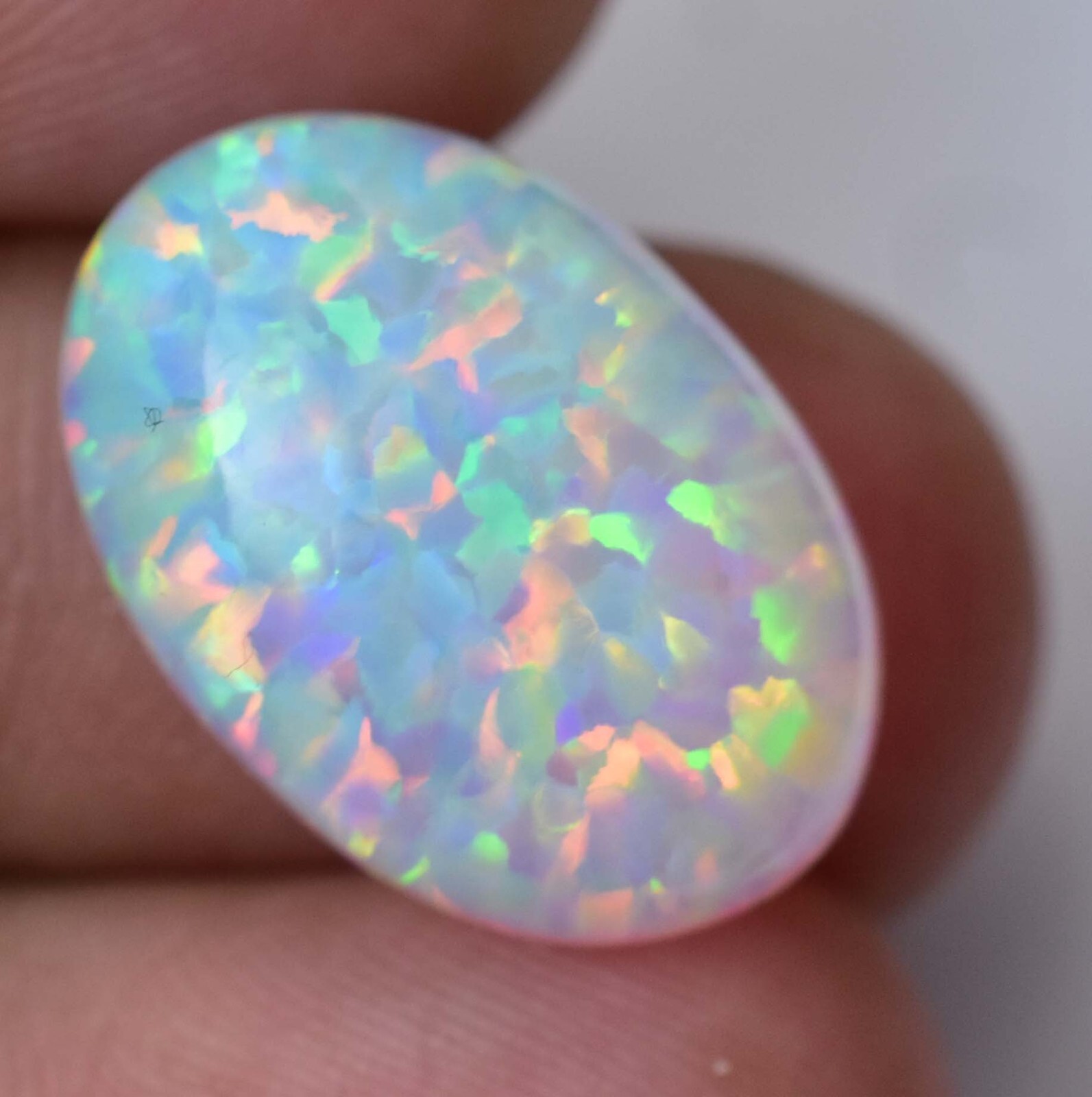 11.70 Ct Natural Ethiopian Fire Opal Certified Play of Color Untreated Gemstone
