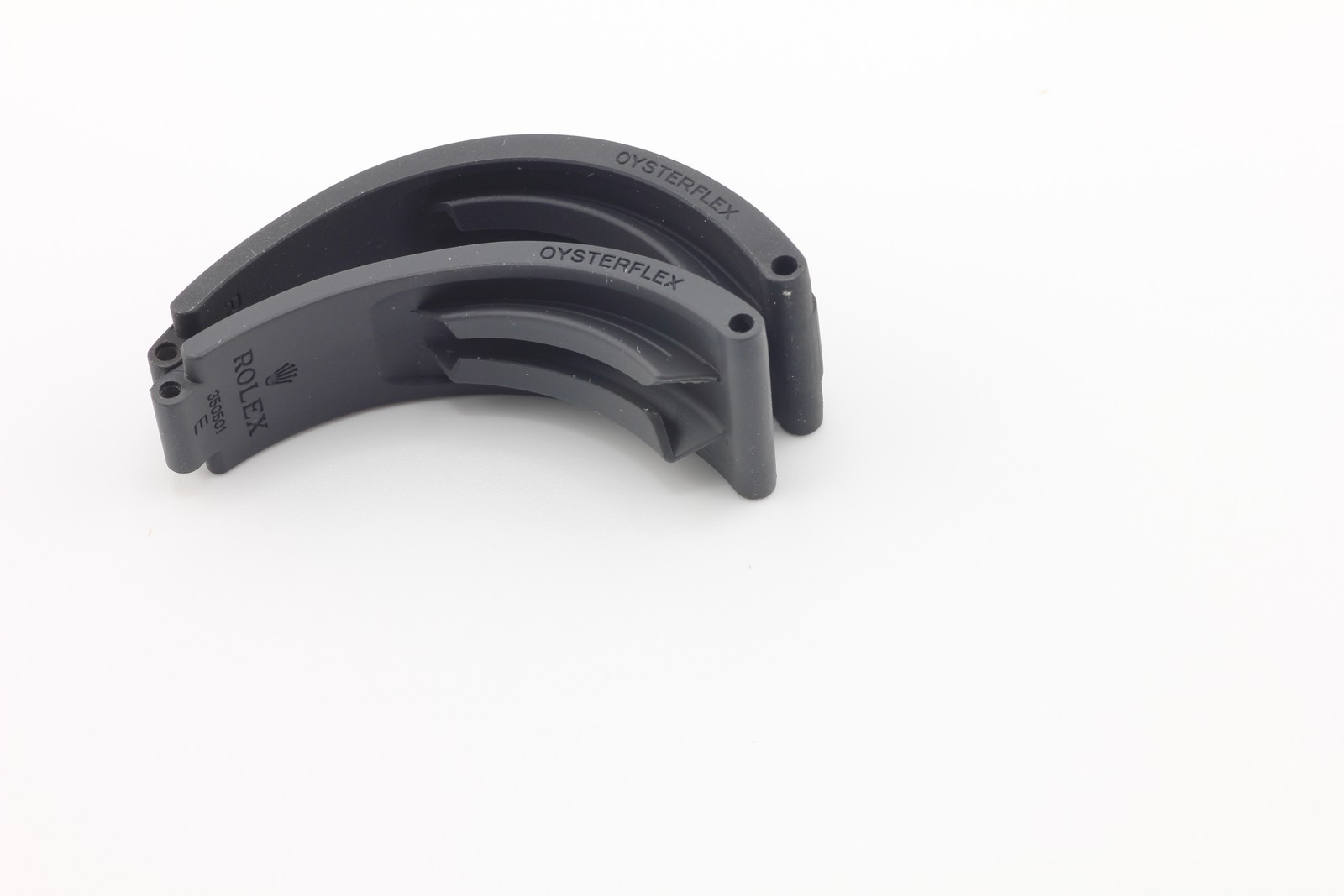 Rolex Daytona Oysterflex Black Rubber Silicon Diver Strap SET 20mm (E + F) NEW