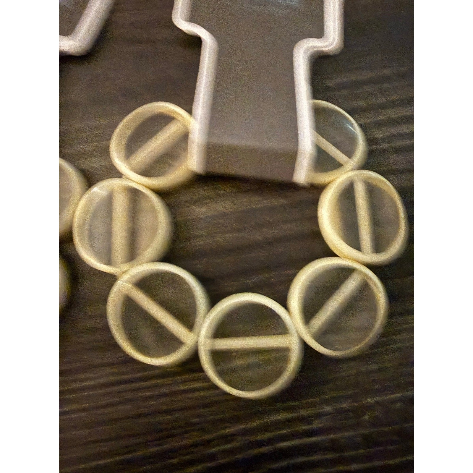 Sussan Cream-Colored, Semi-Transparent Beads Bracelets (2)