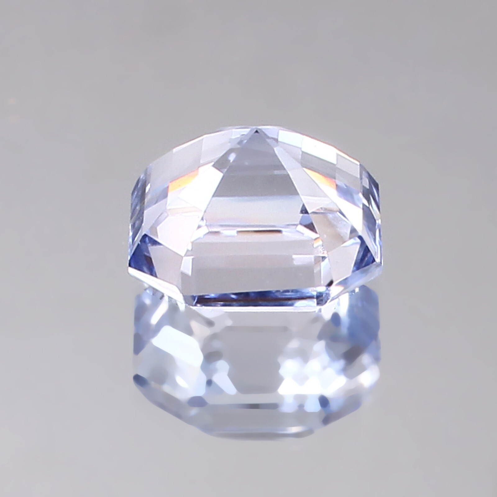 AAA Natural Colorless Blue Montana Sapphire Loose Asscher Cut Gemstone 11.50 MM