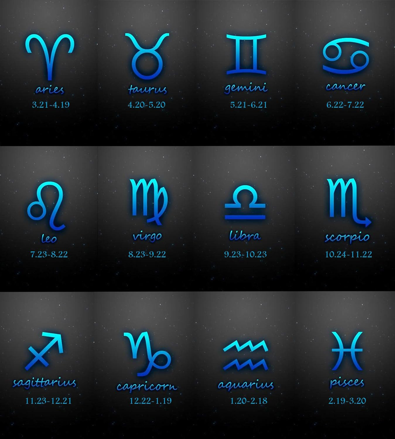 18K Gold Plated Astrology Necklace for Women Jewelry,12 Zodiac Pendant Horoscope
