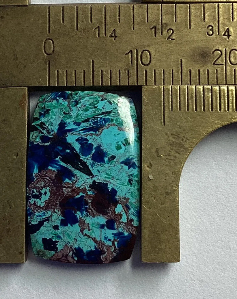 Lot of 2 Pair of Morenci Azurite Soft Rectangle Cabochons 20x13mm 21 Carats #115