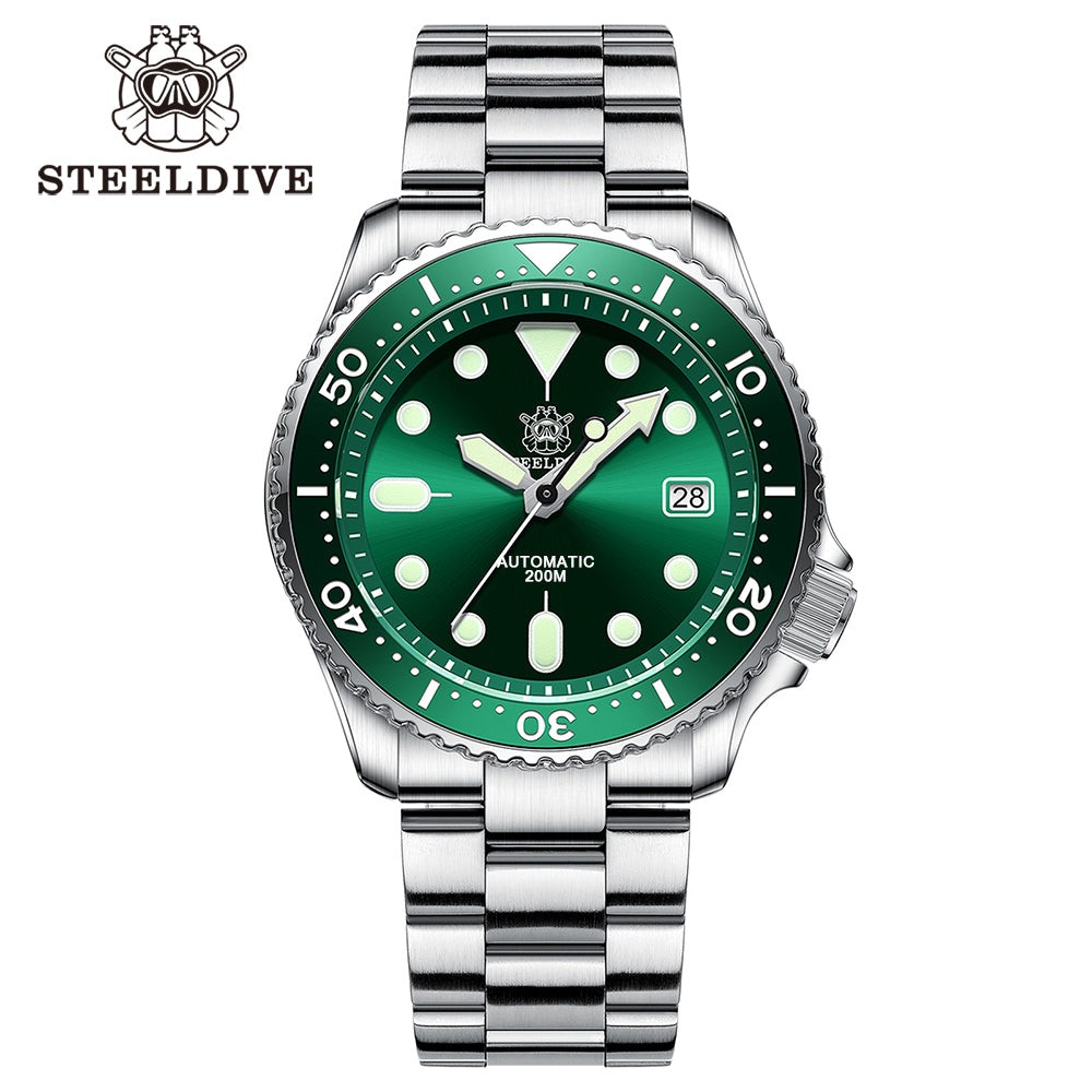 STEELDIVE SD1973 Mens 41.2mm Automatic Dive Watch NH35 Sapphire Steel
