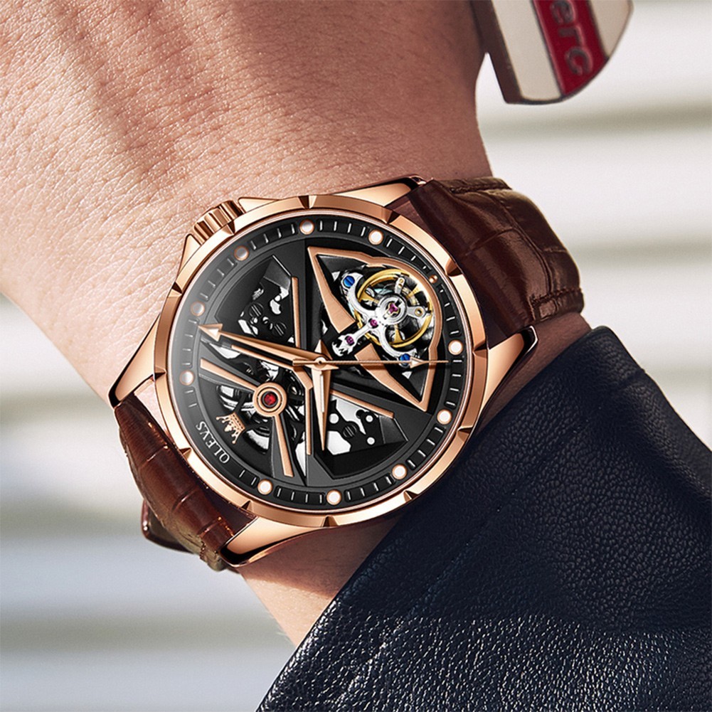 OLEVS 6655 Fashion High Quality Multi-functiom Water Resistant Mechanical Watch