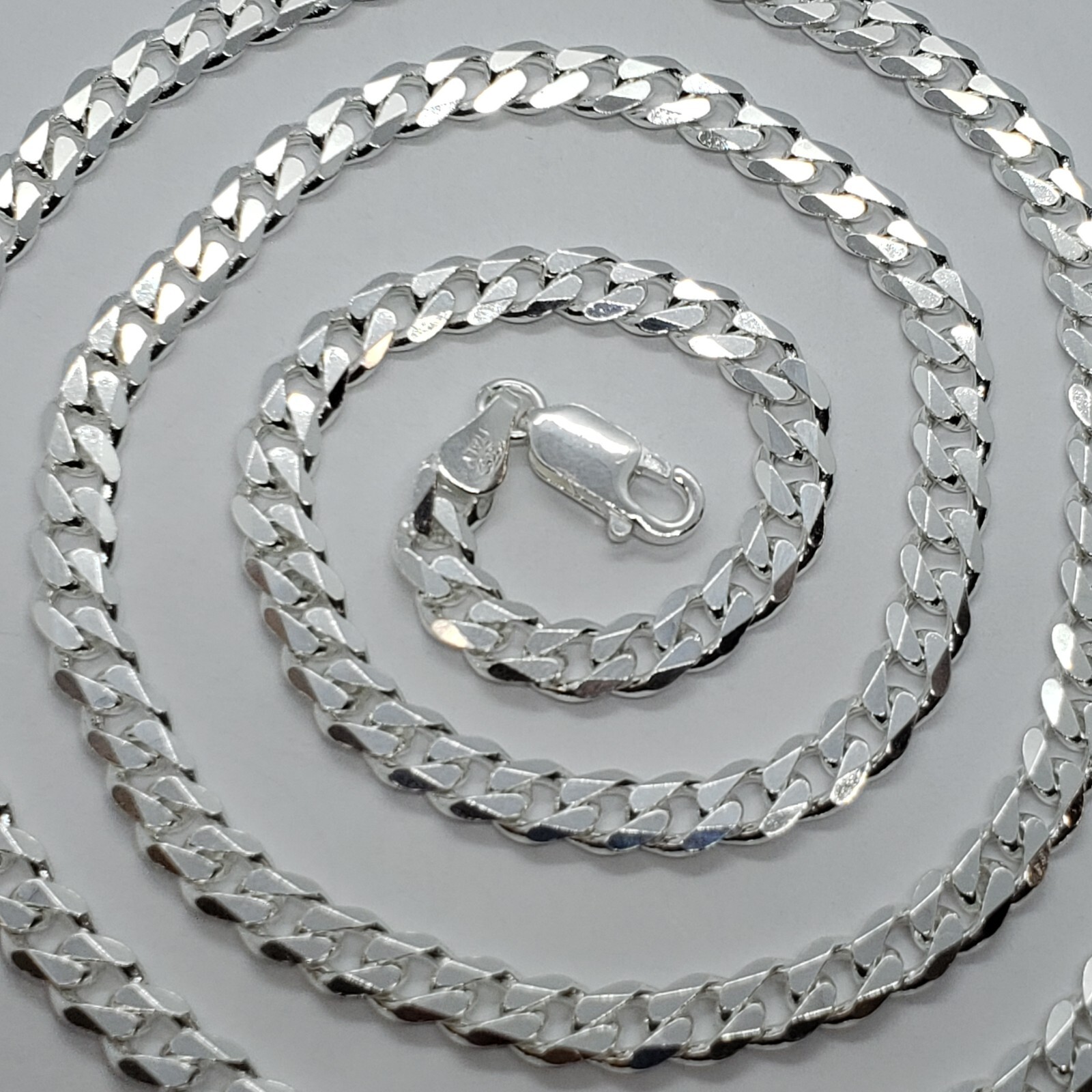 .925 Sterling Silver Cuban Curb Link Chain Necklace 1mm~13mm Men Women 16″~40″