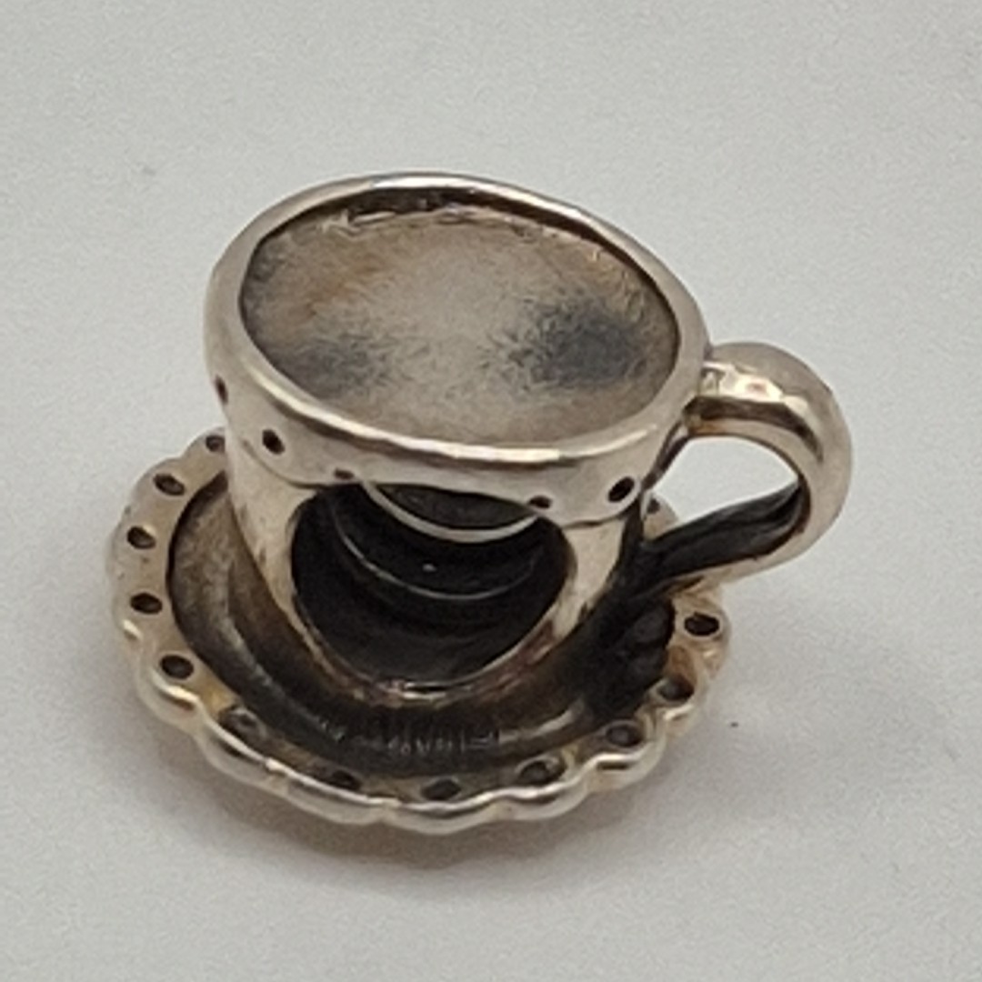 Pandora Sterling Silver 925 Tea/ Coffee Cup & Saucer ALE Bead Charm 790361