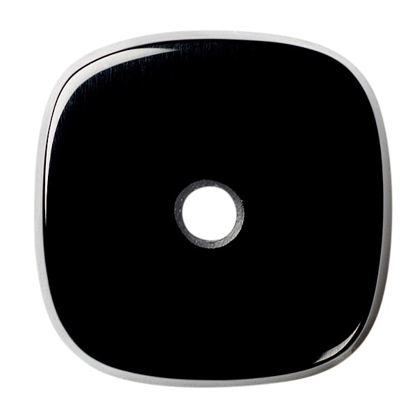 Natural Extra Fine Black Onyx – Antique Cushion Buff Top Cabochon Drill Hole – B