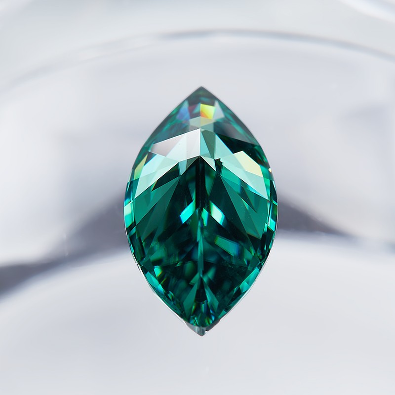 GRA Full Size Marquise 0.1-10ct Loose D Moissanite Vivid blue VVS1 for Jewelry