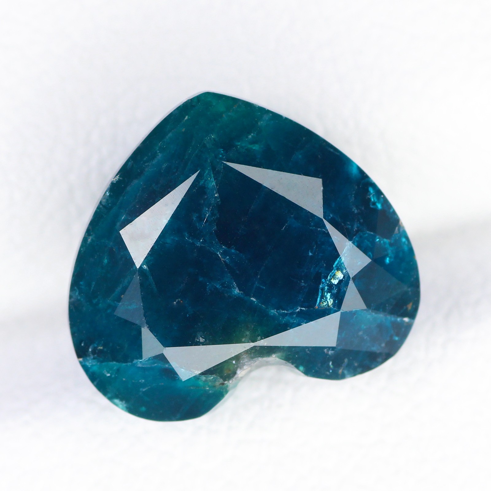 5.05Ct Excellent Perfect Heart 11.9×10.6 MM 100%Natural Blue Green Germany HAUYN