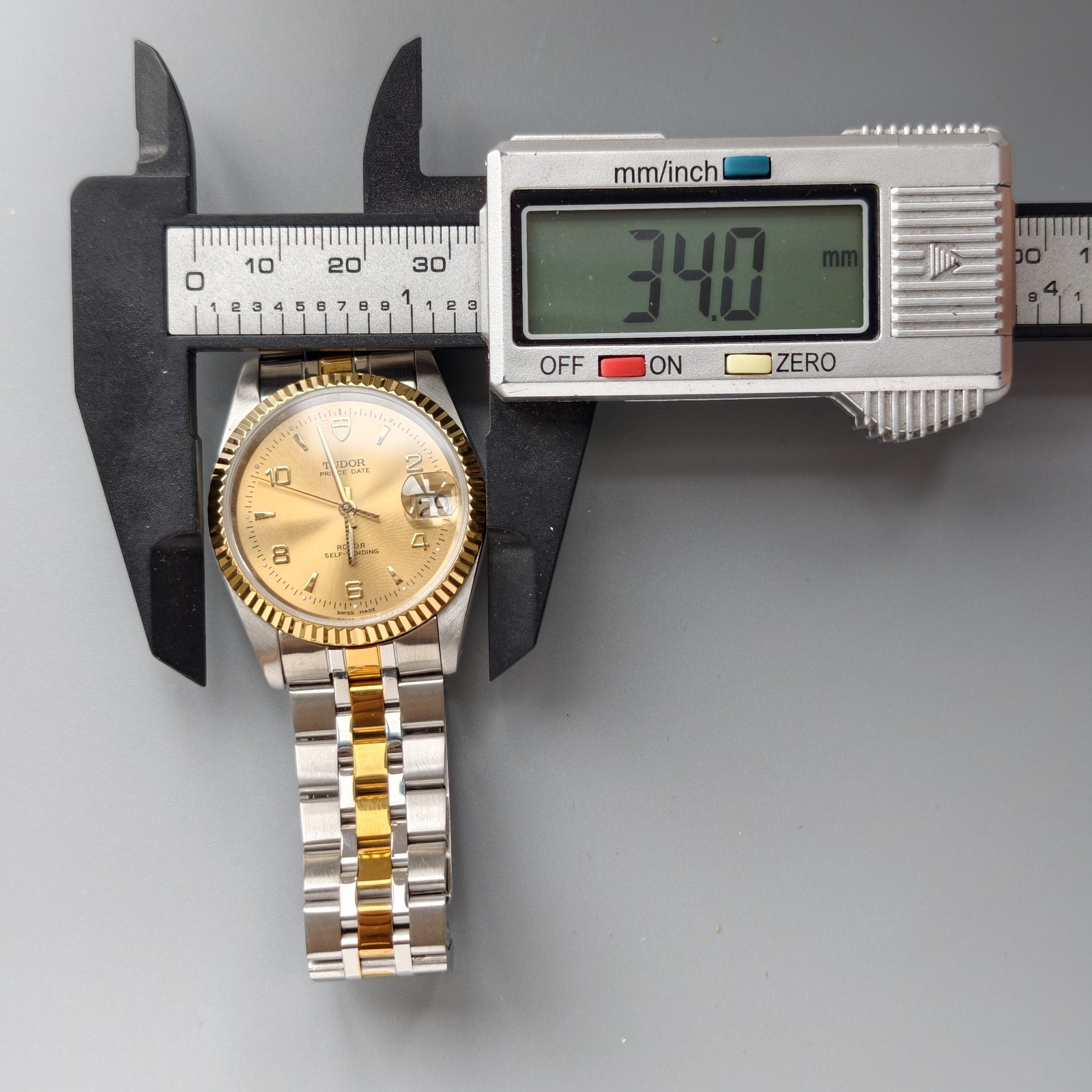 Tudor Gilding Dial Prince Date 74033 Men’s Watch Automatic 34mm Number scale