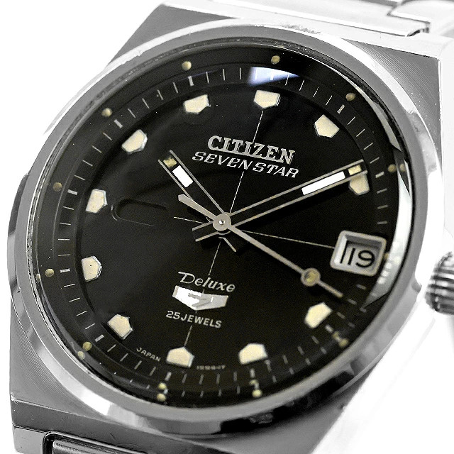 OH serviced CITIZEN Seventh Star Deluxe 25 Jewels Glass Replaced ACSS2939 TA Ana