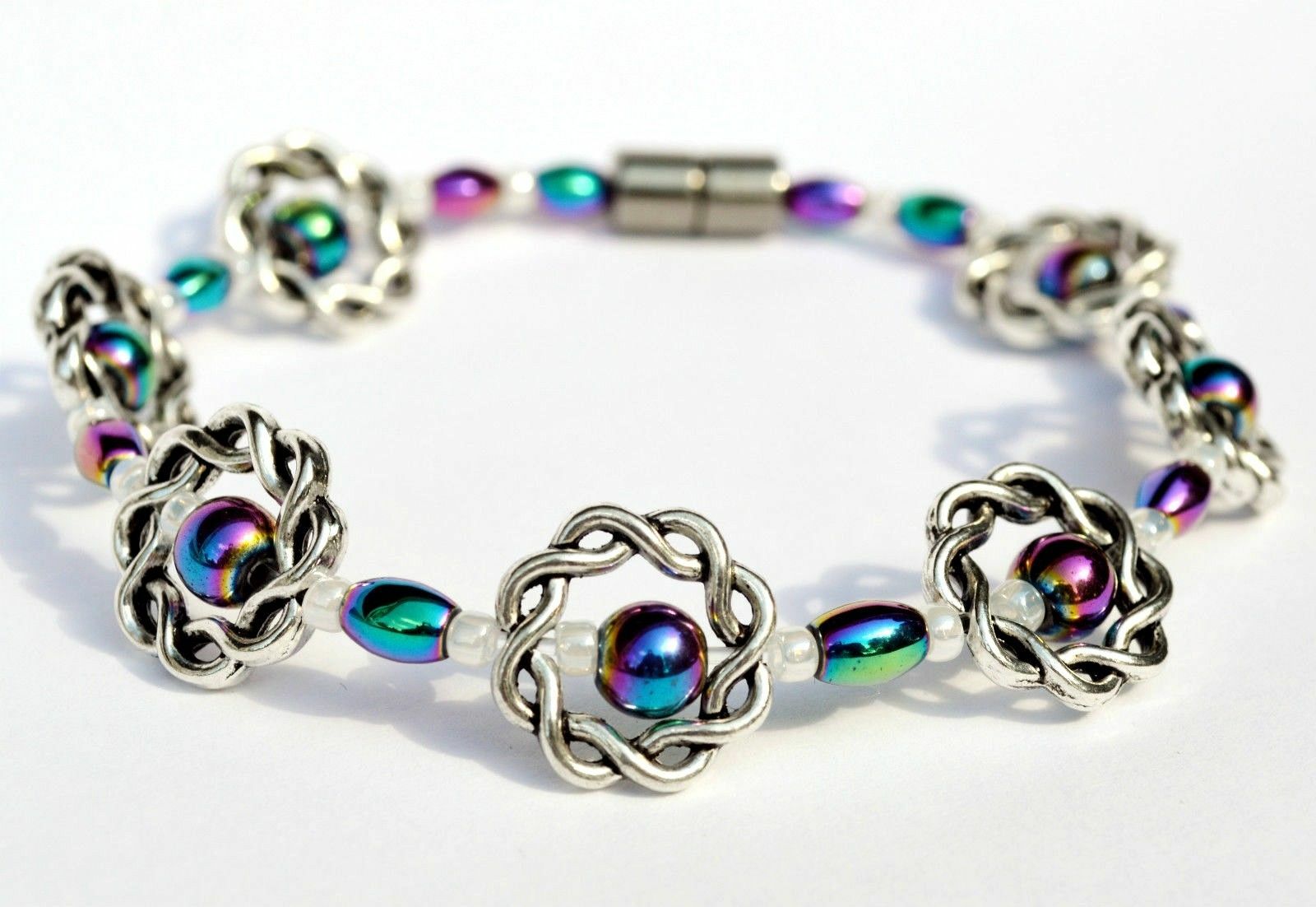 Rainbow Magnetic Hematite Anklet Necklace Bracelet All Ages LOVE THIS