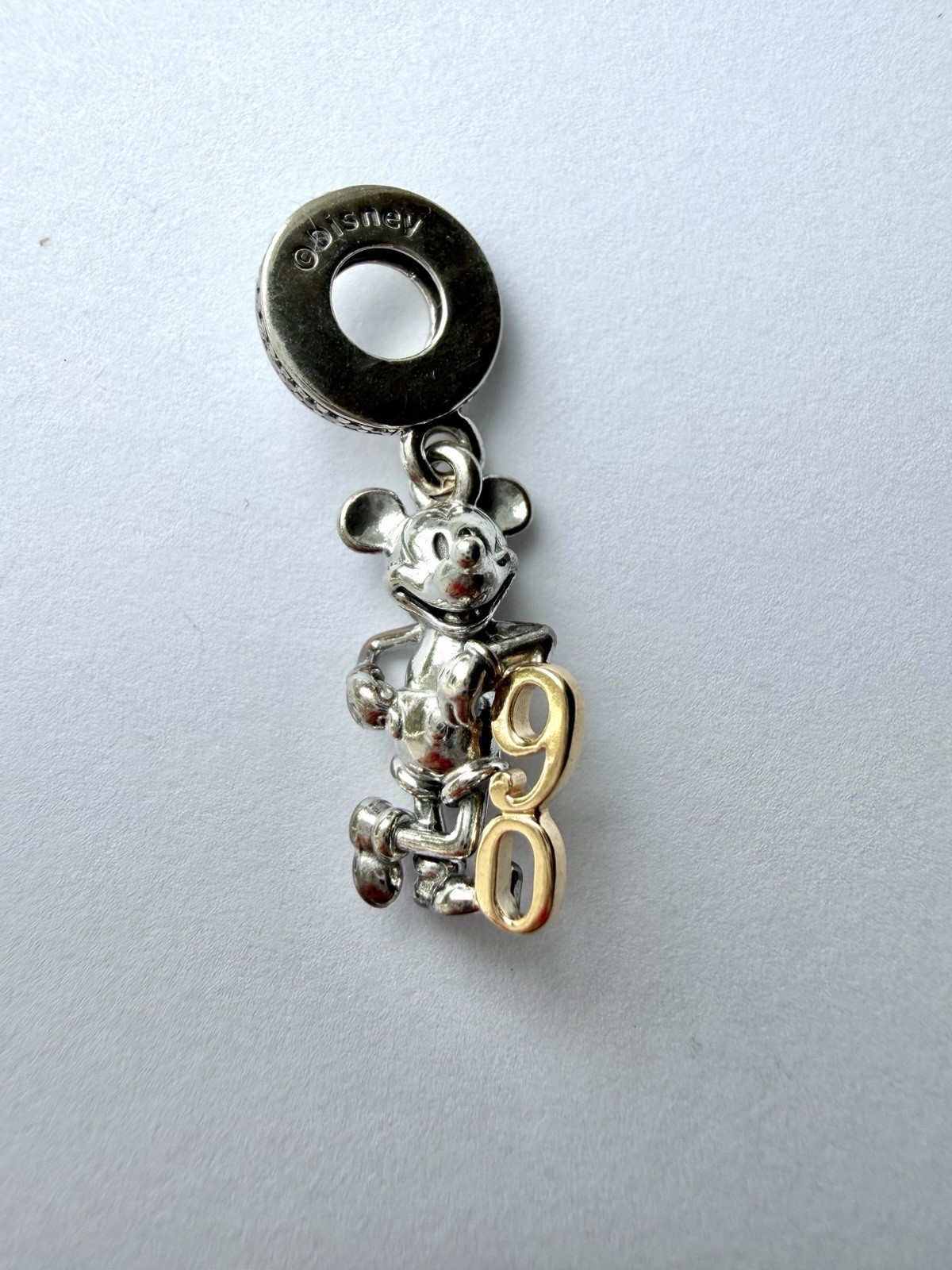 Pandora Disney Mickey Mouse 90 Years Charm 925 ALE Sterling Silver Two Tone