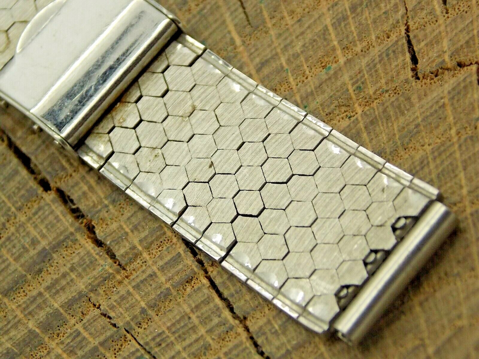 Hadley Vintage Watch Band Sliding Clasp Stainless 14mm Pre-Owned made in Italy