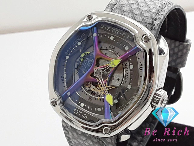 Dietrich Organic Time Men’s Watch SS Leather Silver Gray From Japan