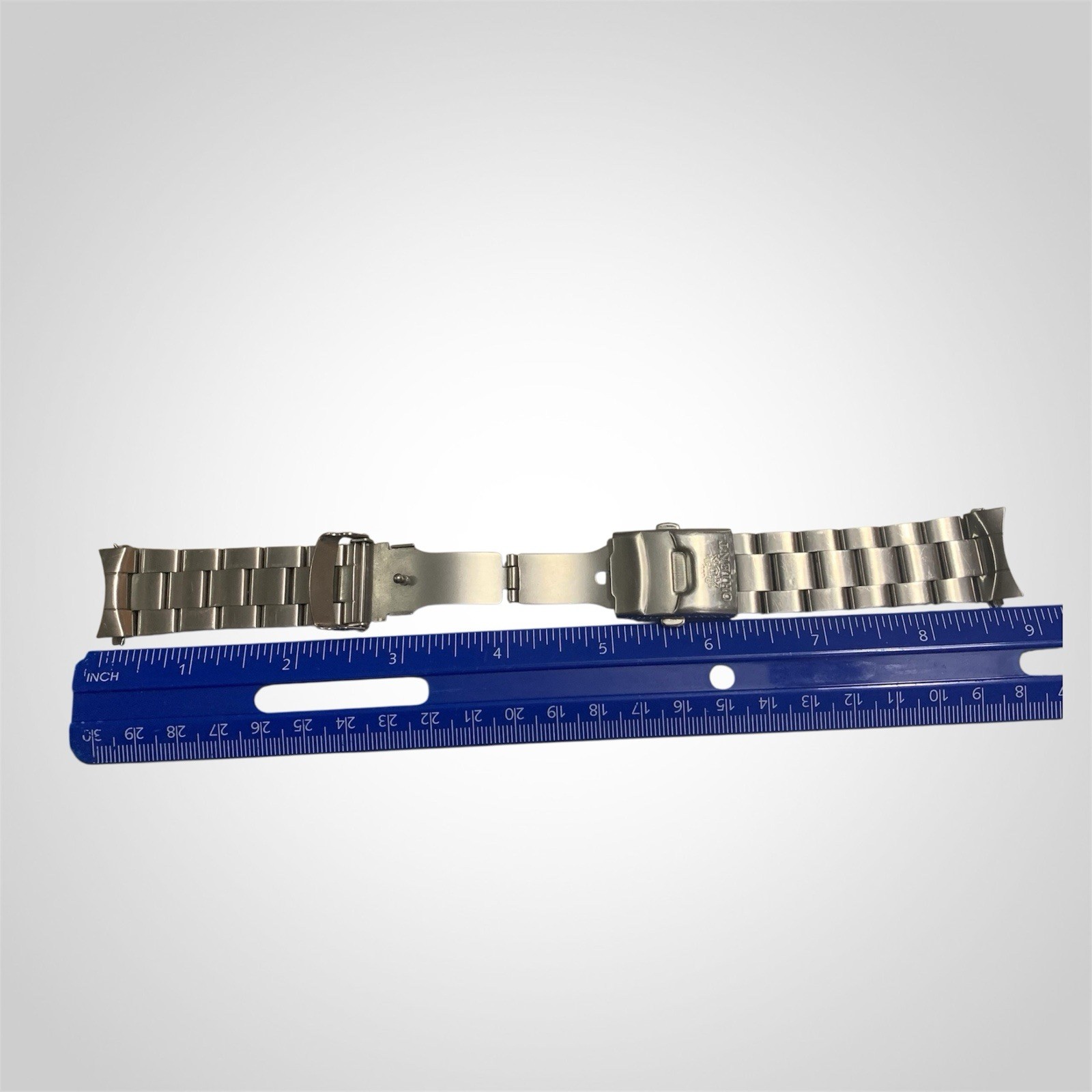 Orient Stainless Steel Silver Bracelet Wristwatch Band w/ Foldover Clasp