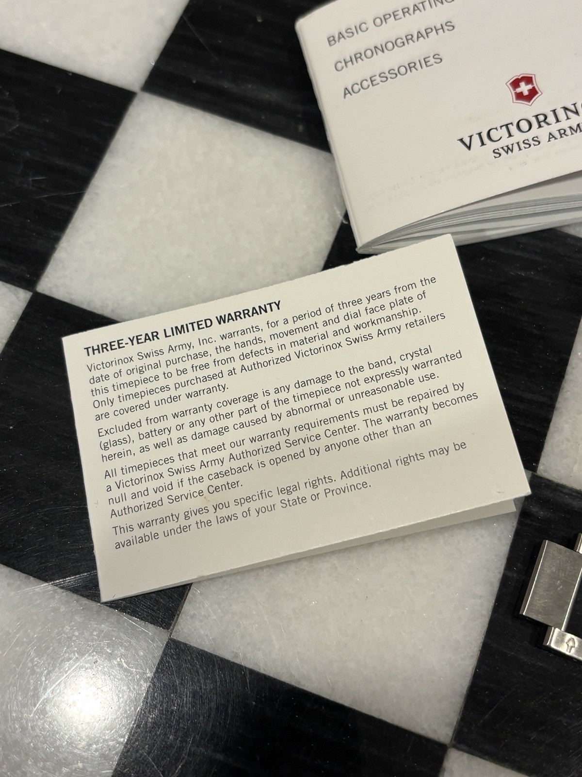 Victorinox 241160 Convoy Chrono Red SS Bracelet All Links Box And Manual