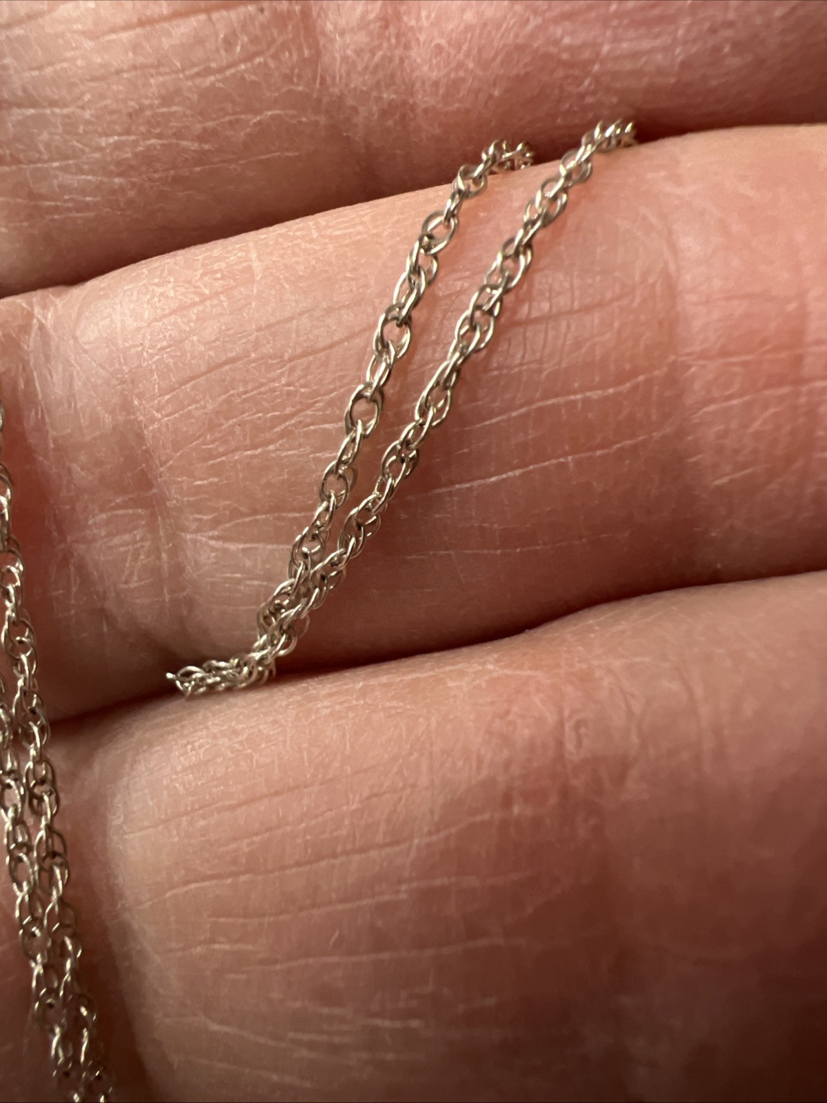 ELKA 925 Sterling Silver Vintage Signature Chain Necklace 18”
