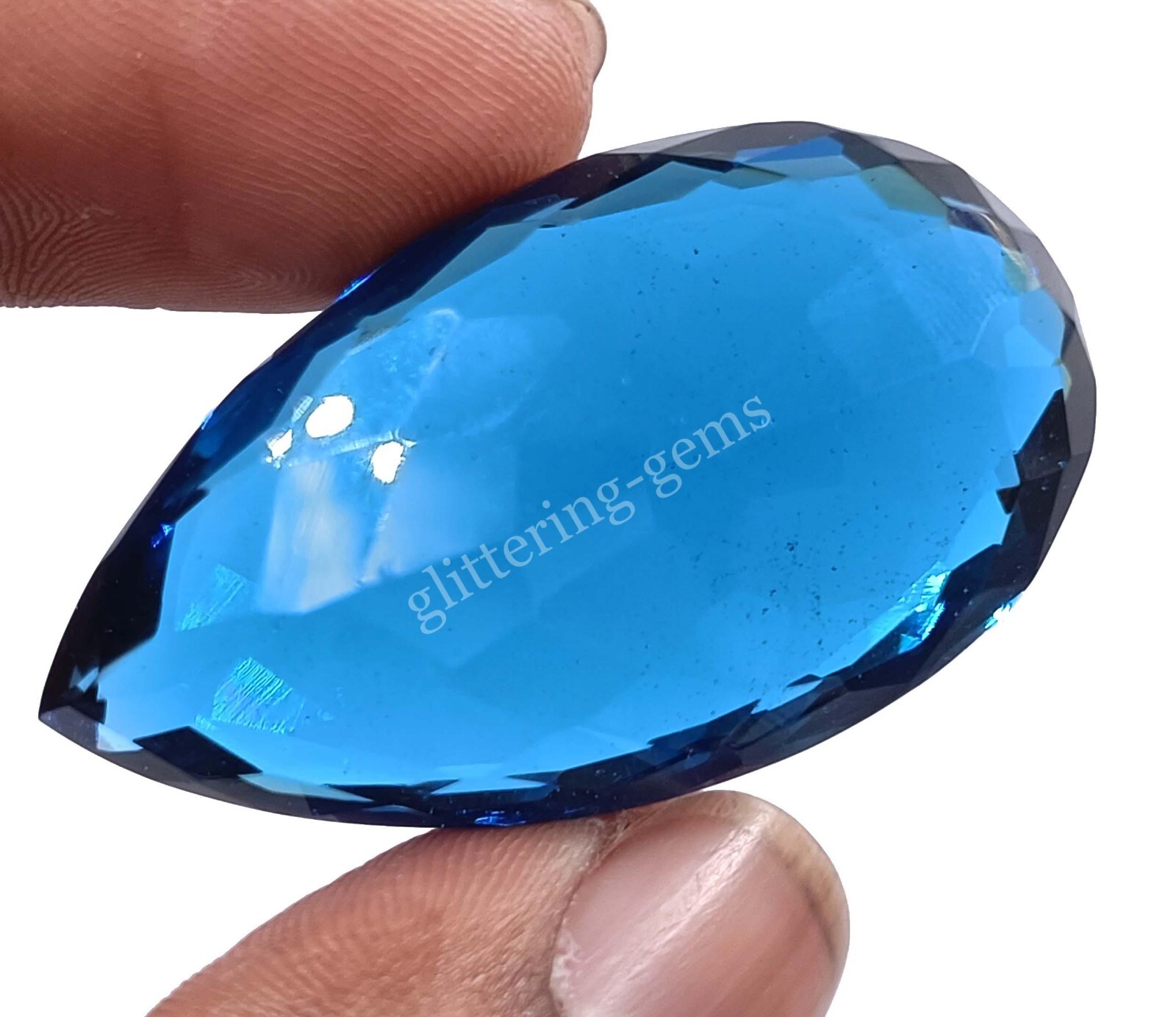 Natural Blue Sapphire 77 CT CERTIFED Loose Gemstone Pear Transparent Gems 5AAJ