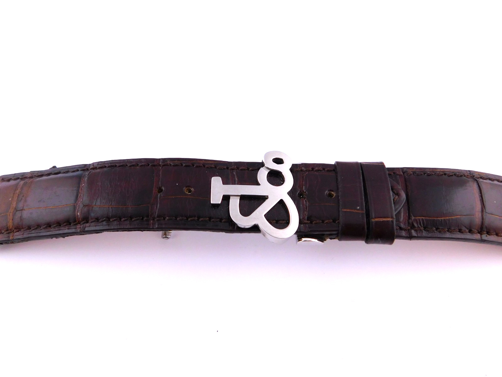 GENUINE JACOB & CO 22MM BROWN ALLIGATOR MENS WRISTWATCH BAND