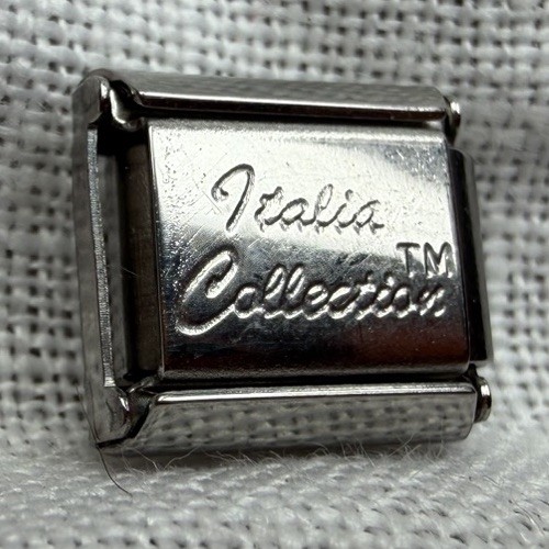 #17/21 VINTAGE “BRAT” ORIGINAL Italia CHARM Glitter Collection SINGLE Link 9mm