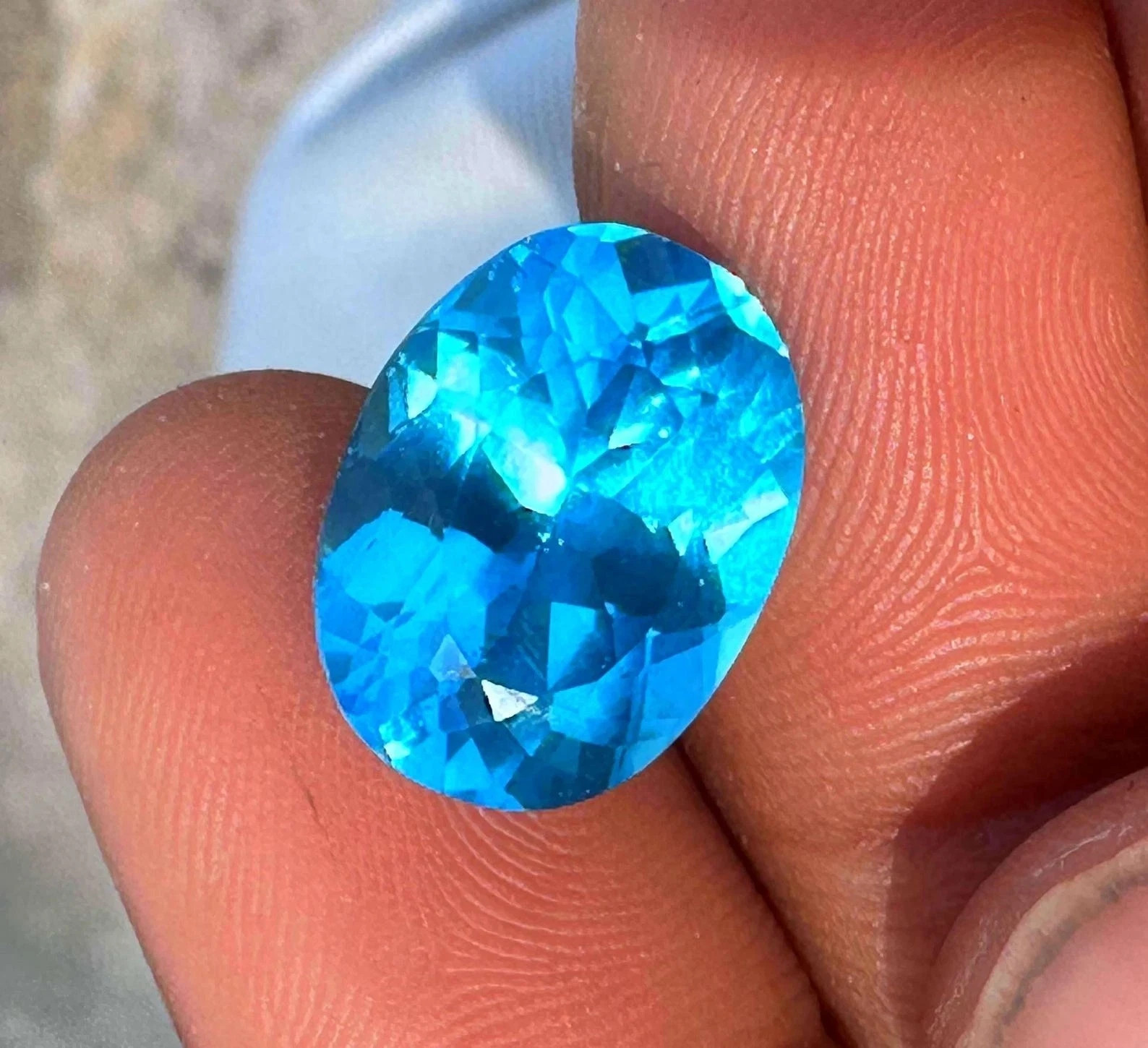 AAA Certified 9.55 Ct Natural Paraiba Tourmaline Blue Oval Cut Loose Gemstone