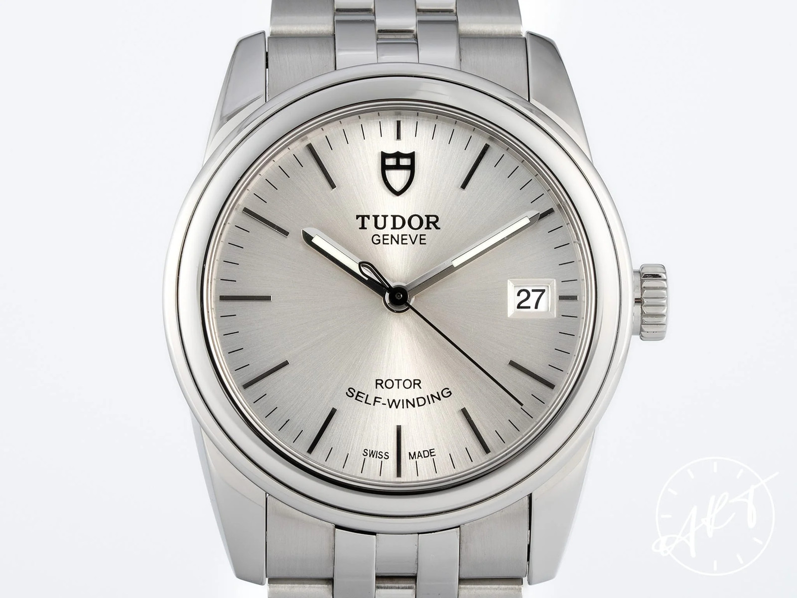 *RARE* Tudor Glamour Date 36 Silver Dial SS Automatic Watch 55000 w/ Papers