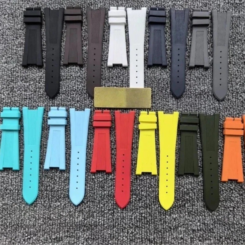25mm Short FKM Rubber Strap Band Fits Patek Philippe Nautilus Series Watches