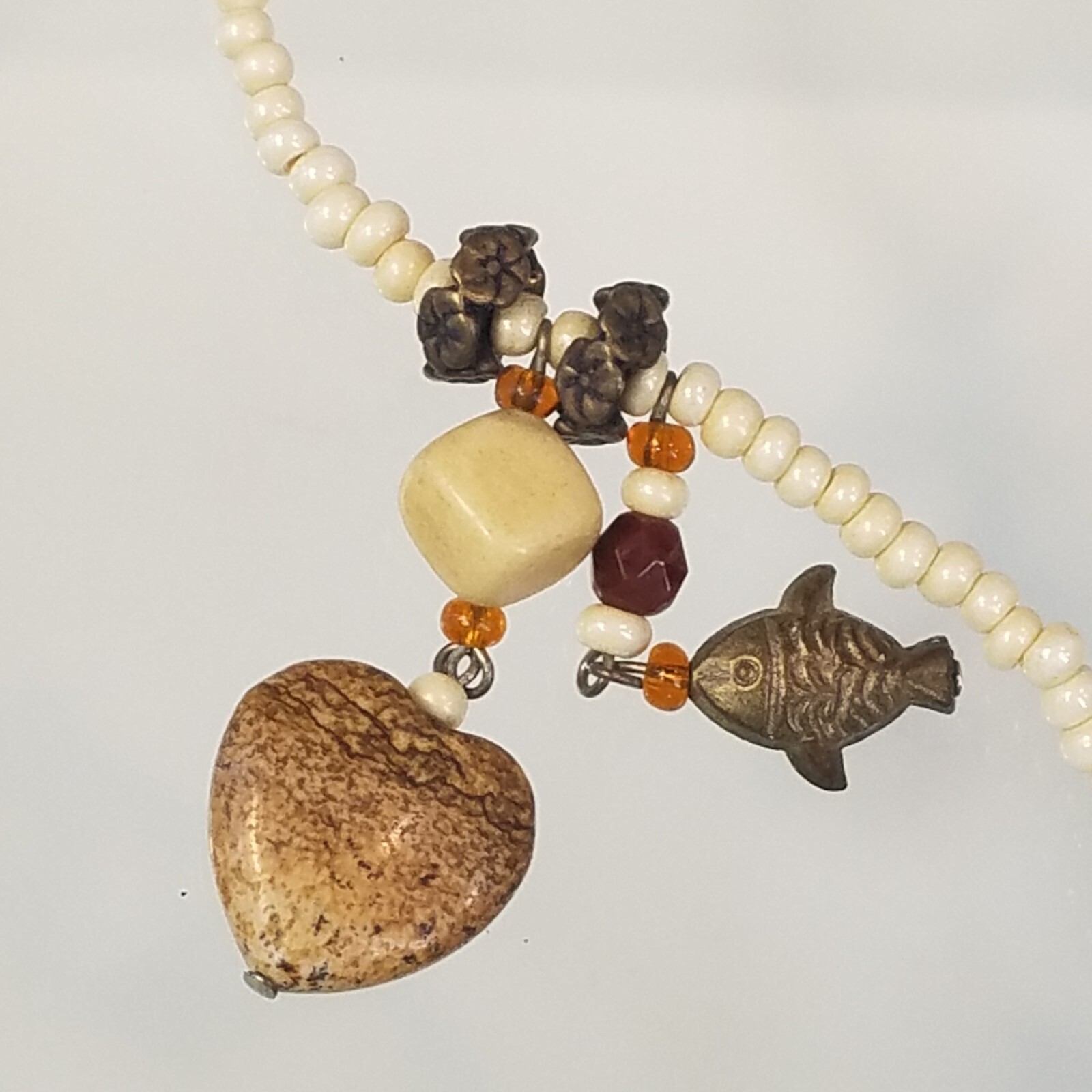 Iris Lane Necklace 1980s Designer Signed One of a Kind Vintage Beach Boho
