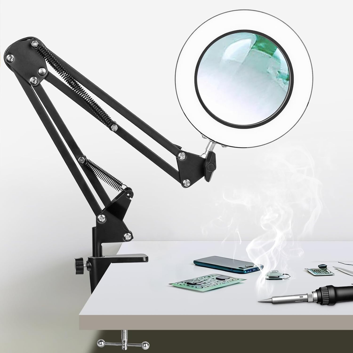 Lighted Magnifying Glass with Stand – 10 Levels Brightness