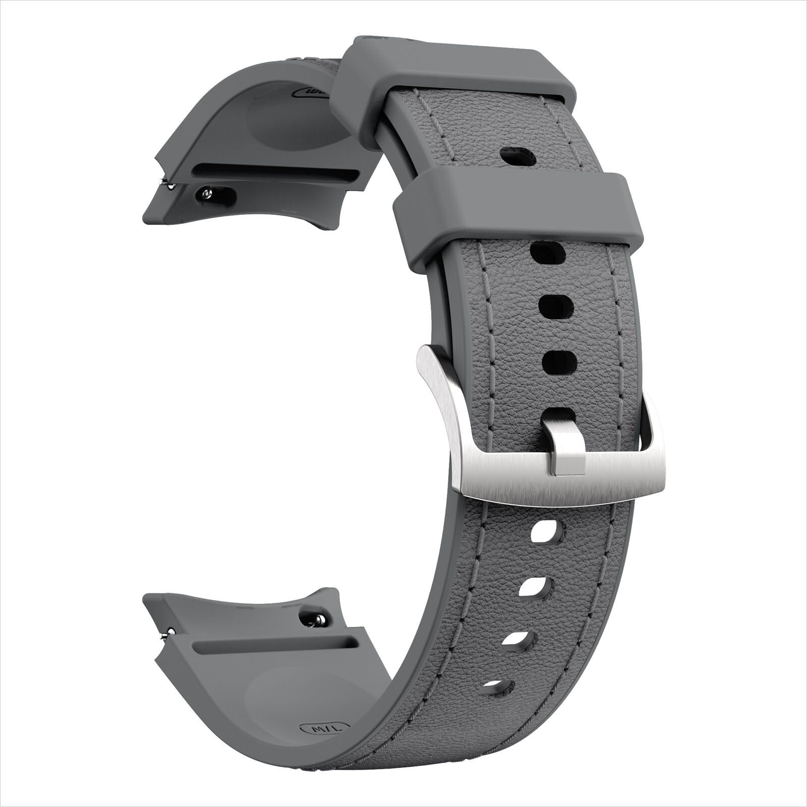 Silicone PU Leather Hybrid Watch Strap Sport Band For Galaxy Watch 7/6/5/4/FE