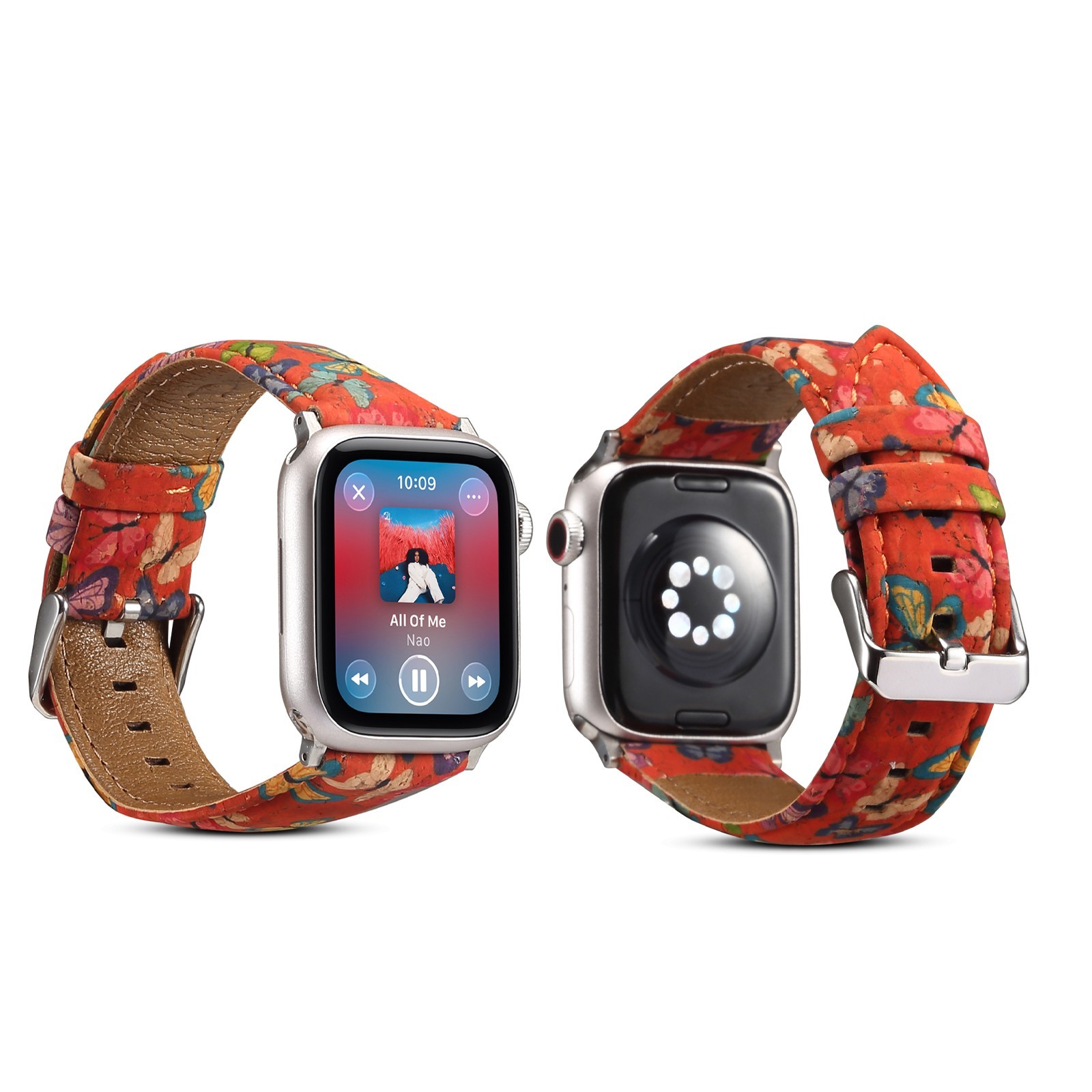 Leather Butterfly Band for Apple Watch 38mm 40mm 41mm 42mm 44mm 45mm 46mm 49mm