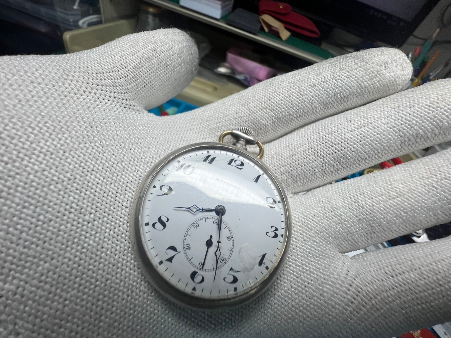 Mistral pocket watch silver 0.900 case 41.2 mm need service