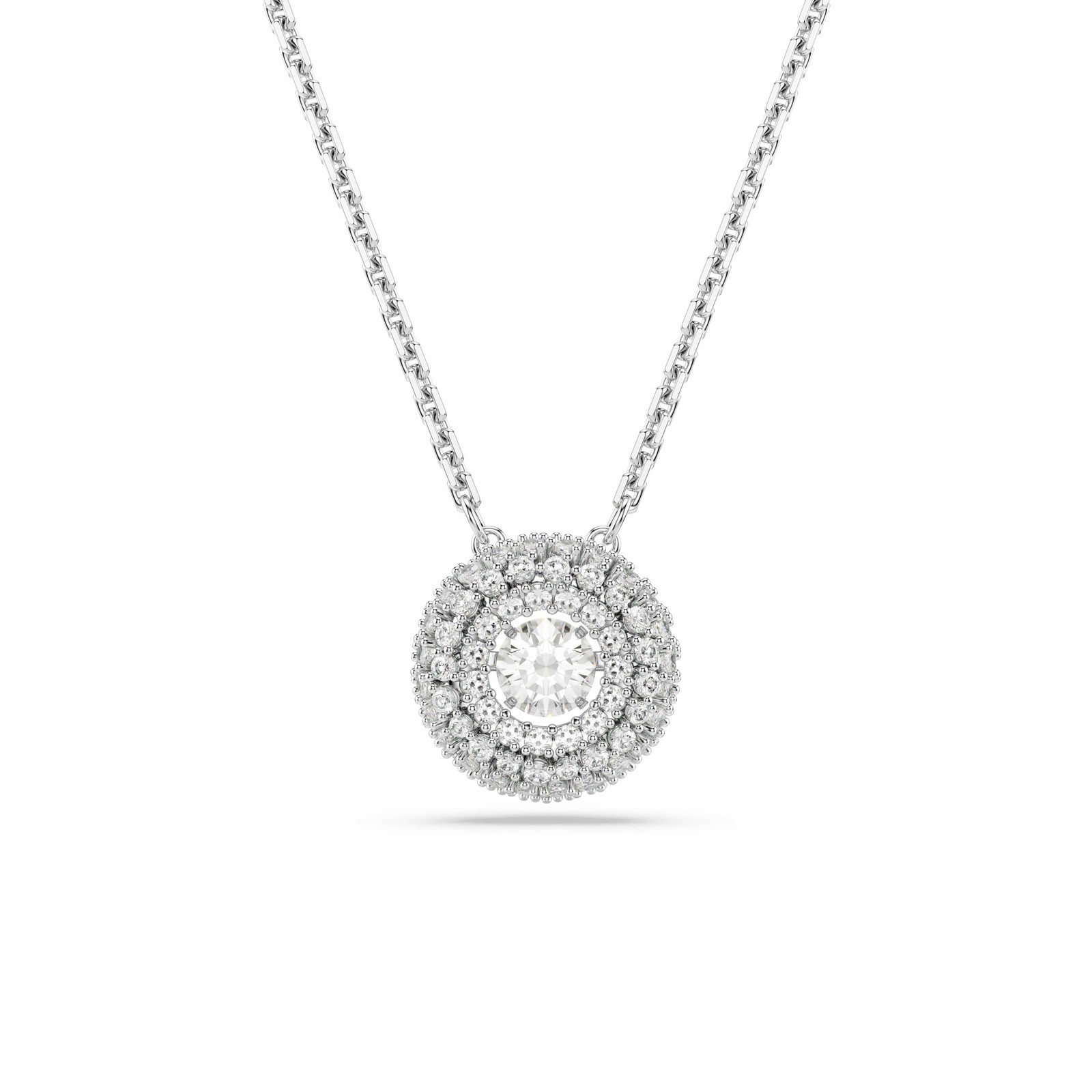 Swarovski Sublima Pendant, Round Cut, White, Rhodium Plated 5738246