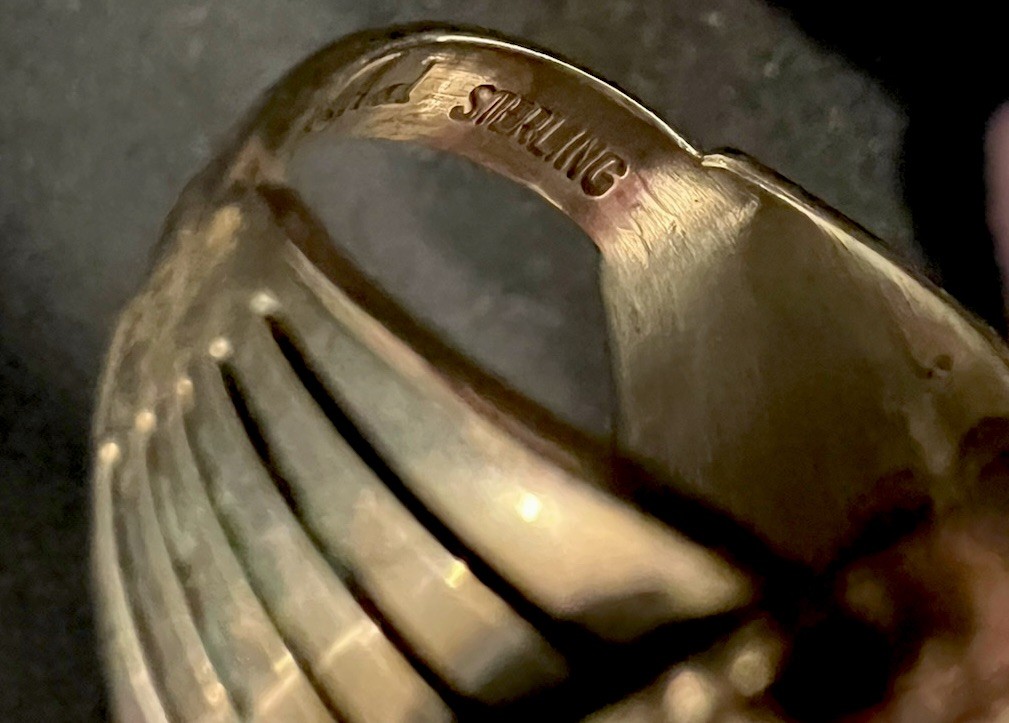 S. Gishal Stamped Sterling Silver Navajo Ring Handmade Signed Sz 5.75 19.9g