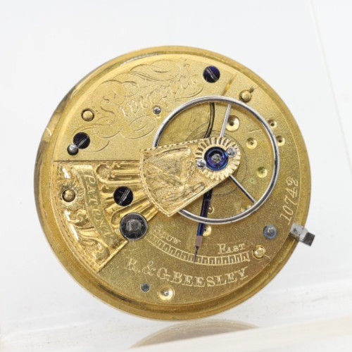 R&G BEESLEY LIVERPOOL FUSEE VERGE POCKET WATCH #10742, 41mm GOOD BALANCE (GS)