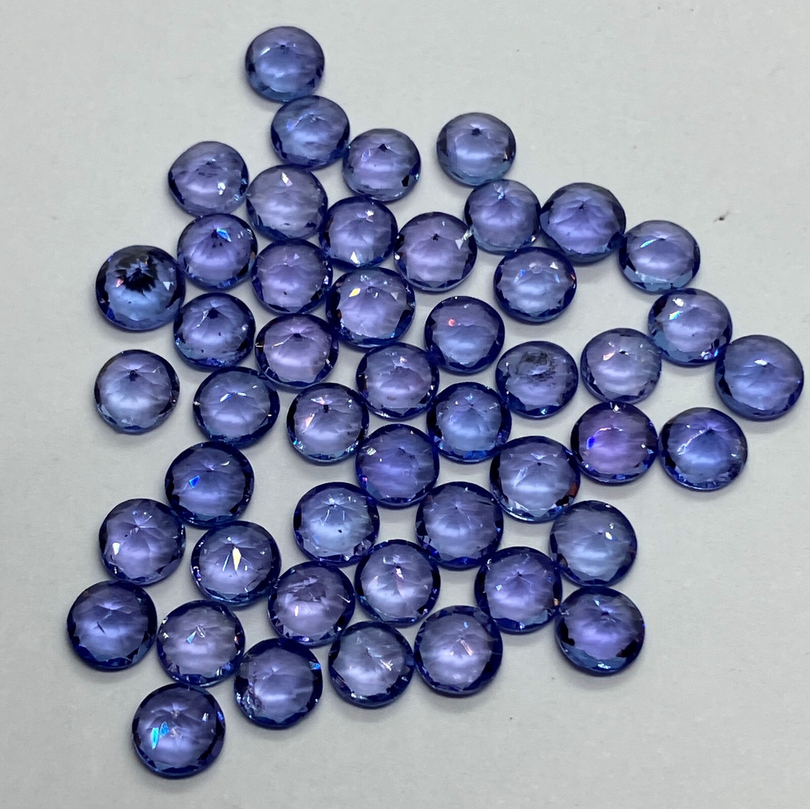 Natural Loose Gemstone Tanzanite Round Cut AAA For Making All Type Jewelry