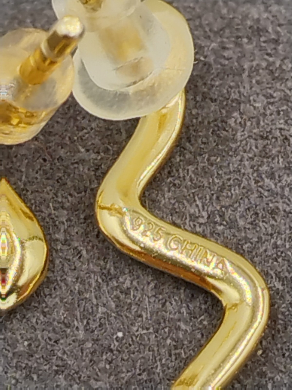 Slithering Snake Serpent 925 Sterling Silver Stud Earrings