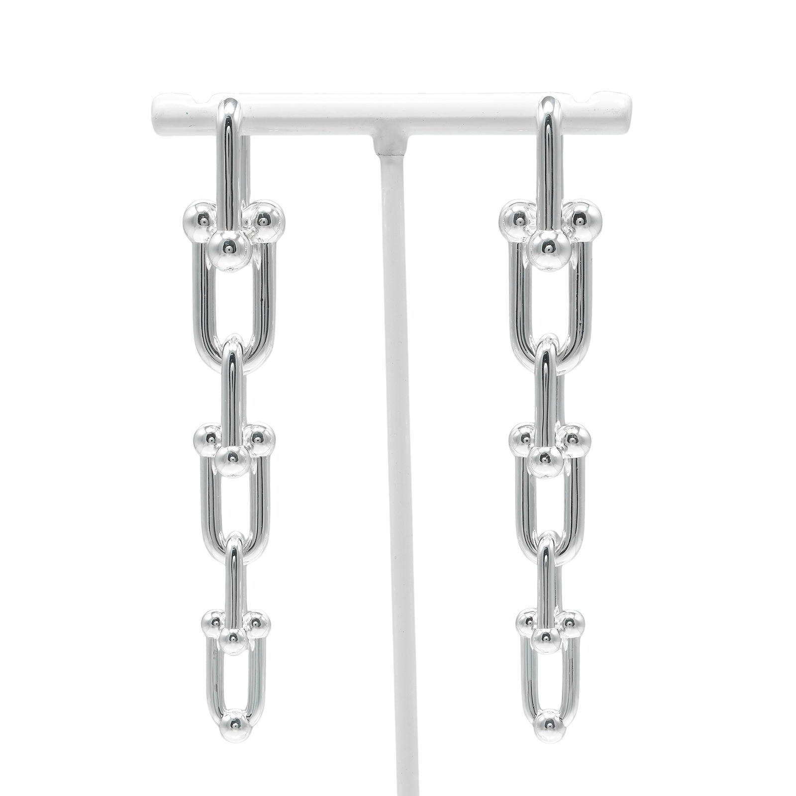 TIFFANY&Co. Hardware Graduated Link Piercing Silver925 22.4g Women