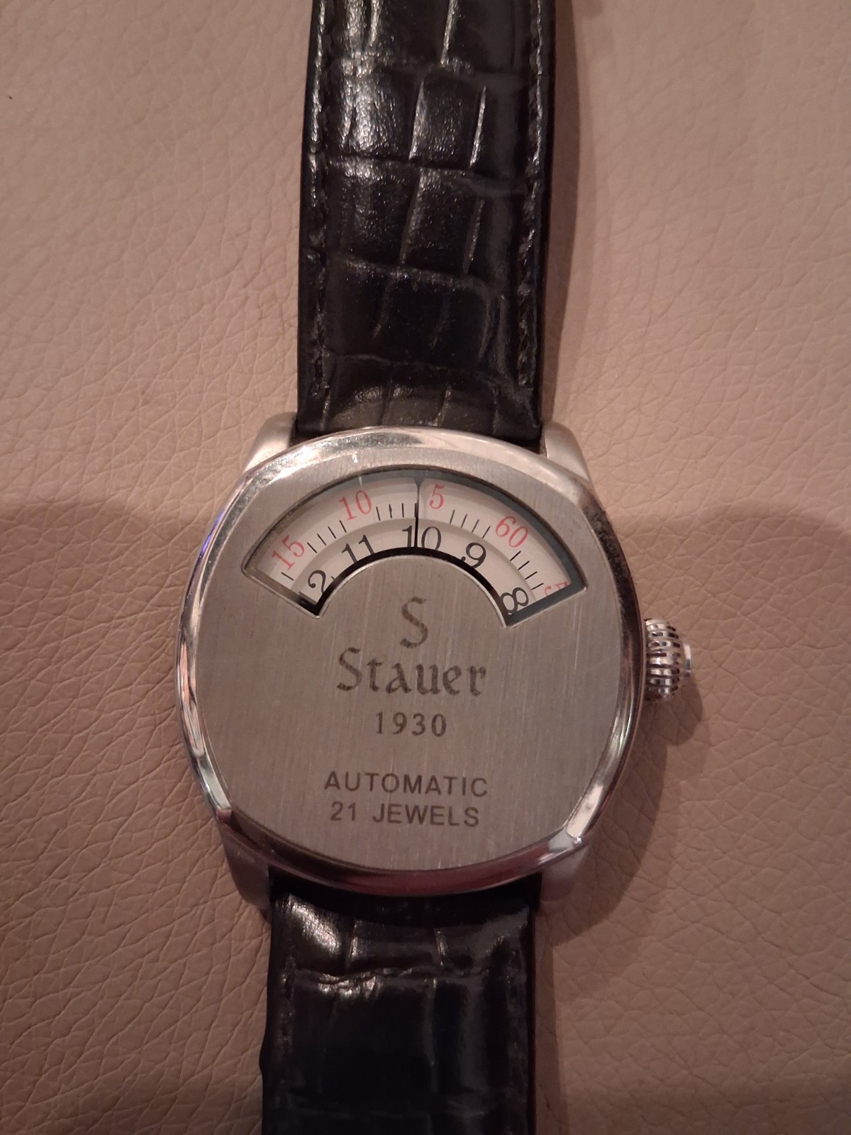 Stauer 1930 Dashtronic Automatic 21 Jewel Men’s Watch Leather Band Vintage Style
