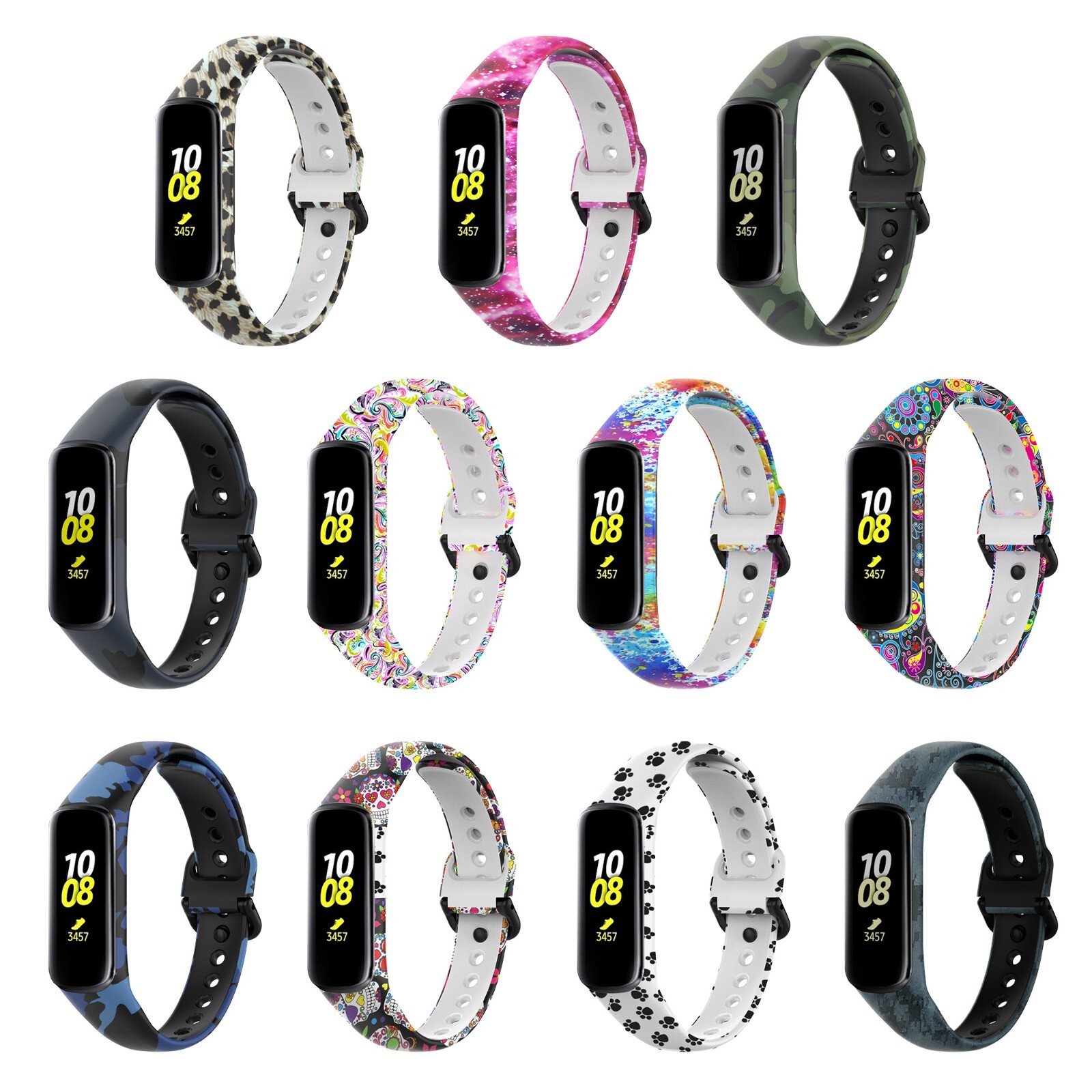 For Samsung Galaxy Fit 2 SM-R220 Replacement Strap Silicone Watch Band Wristband