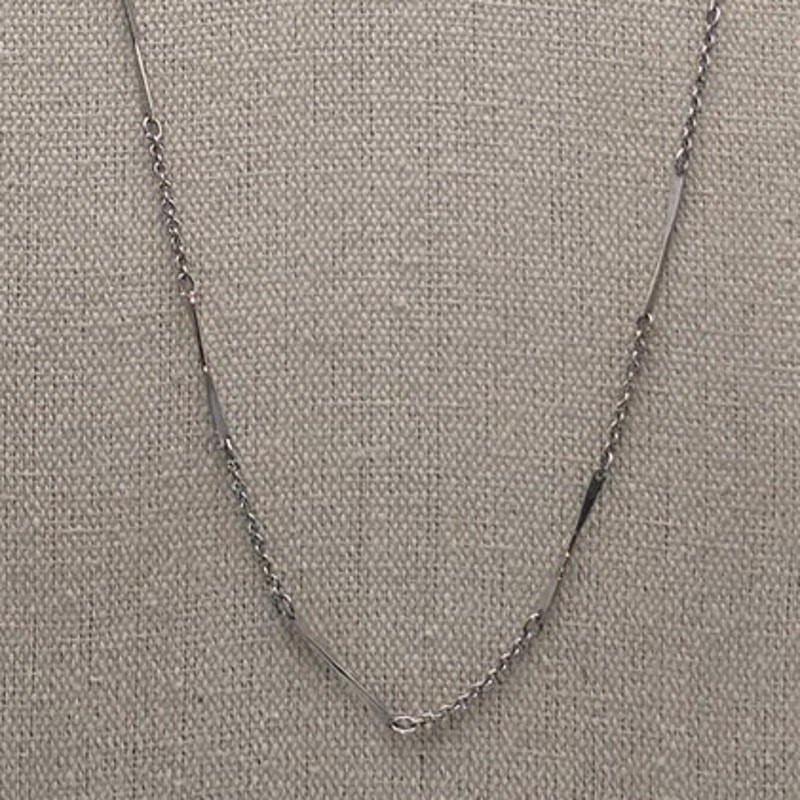 Avon Silver Tone Bar Link Necklace Minimal Chain – Classic Modern