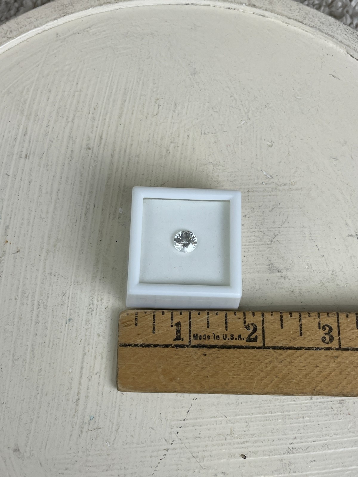 2.50 Carat 8MM Round Diamond White YAG Yttrium Aluminum Garnet Faceted Gemstone