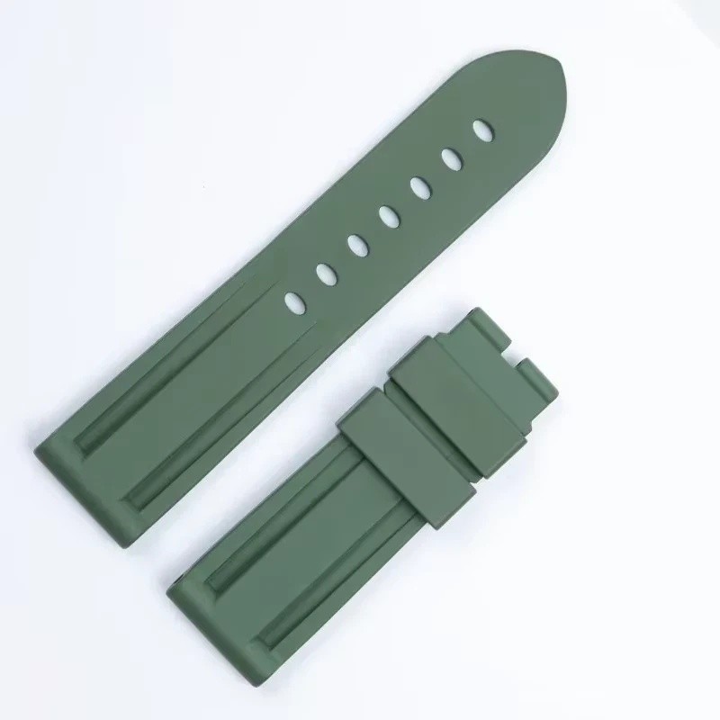 22mm 24mm FKM Fluoro Rubber Watch Band Watch Strap Fits Panerai PAM616/441/312